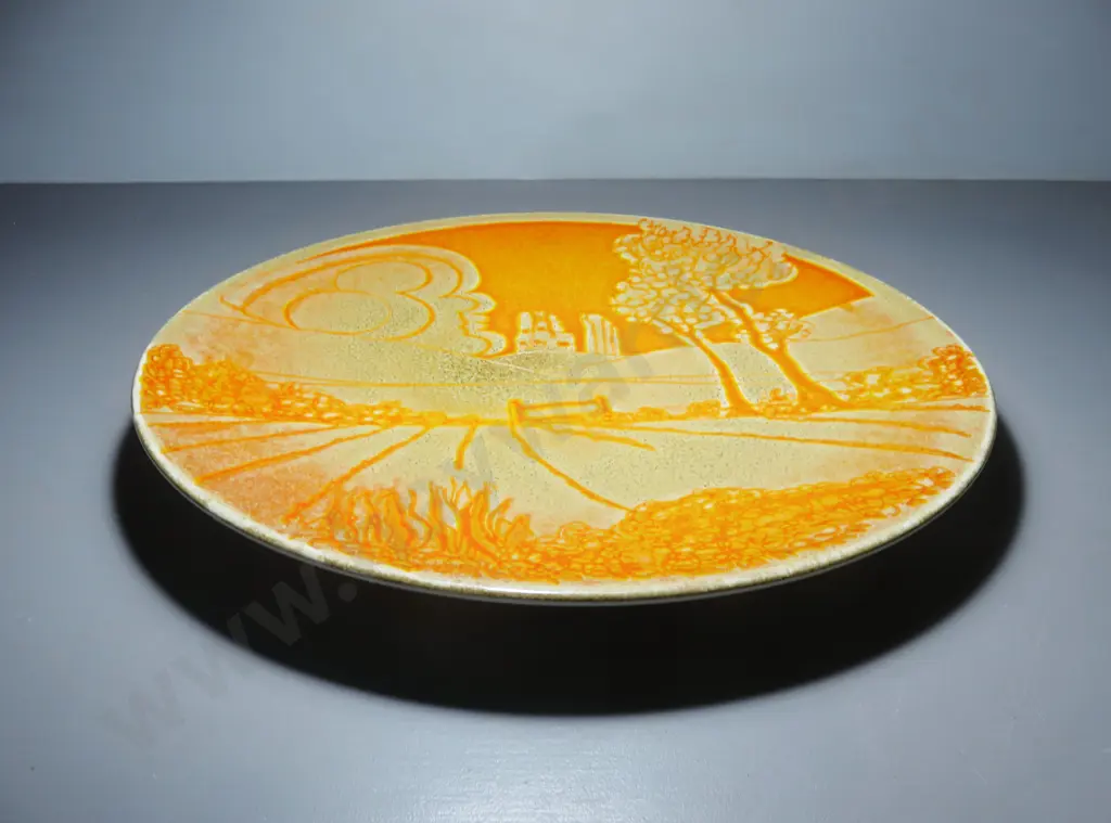 Important early Poole Pottery Aegean Charger Image 1++
