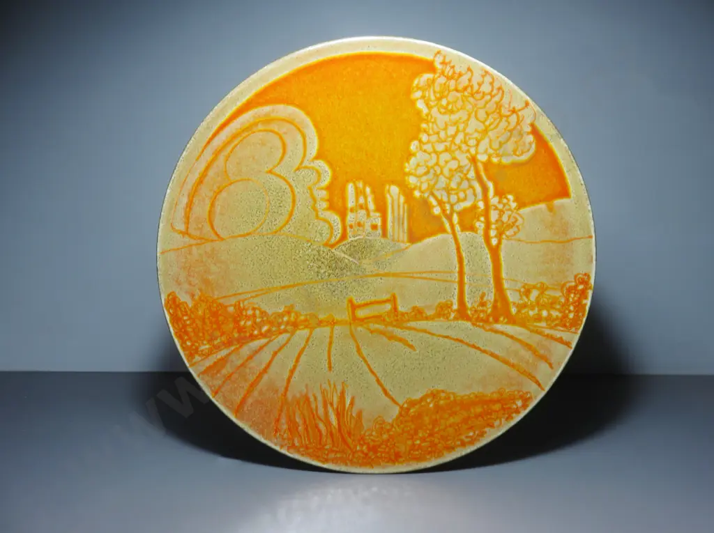 Important early Poole Pottery Aegean Charger Image 1++