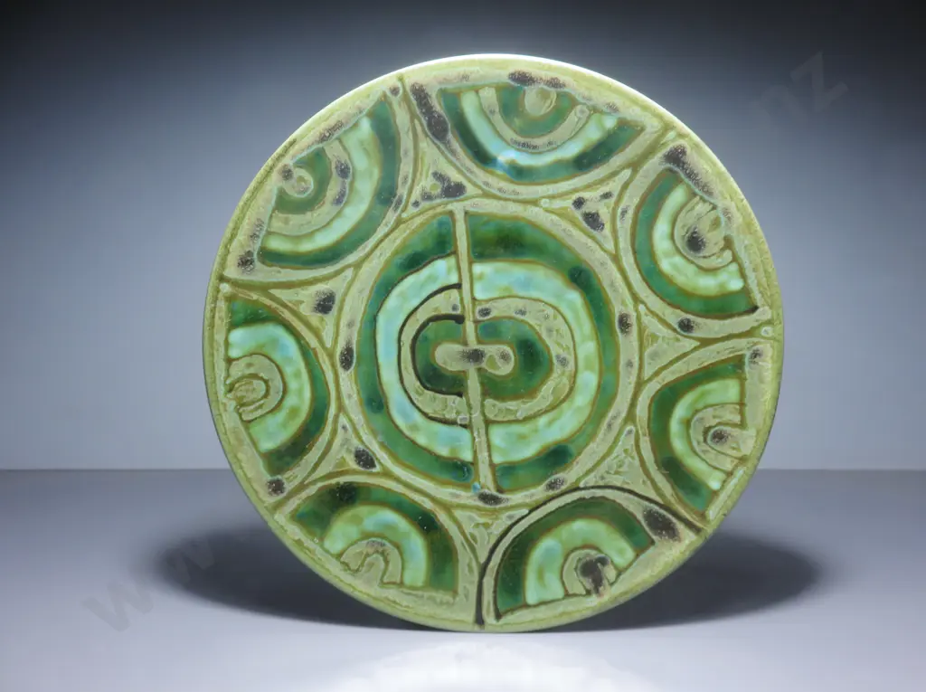 Superb early Poole Pottery Delphis Charger Image 1++