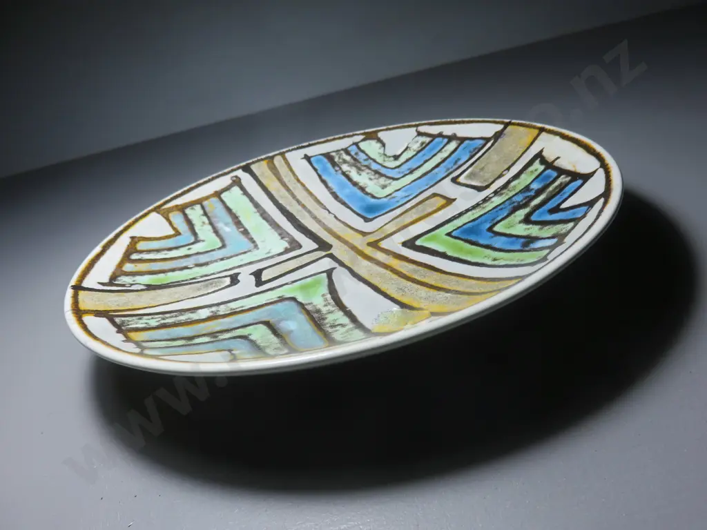 Early Poole pottery Delphis plate from the studios craft section Image 1++