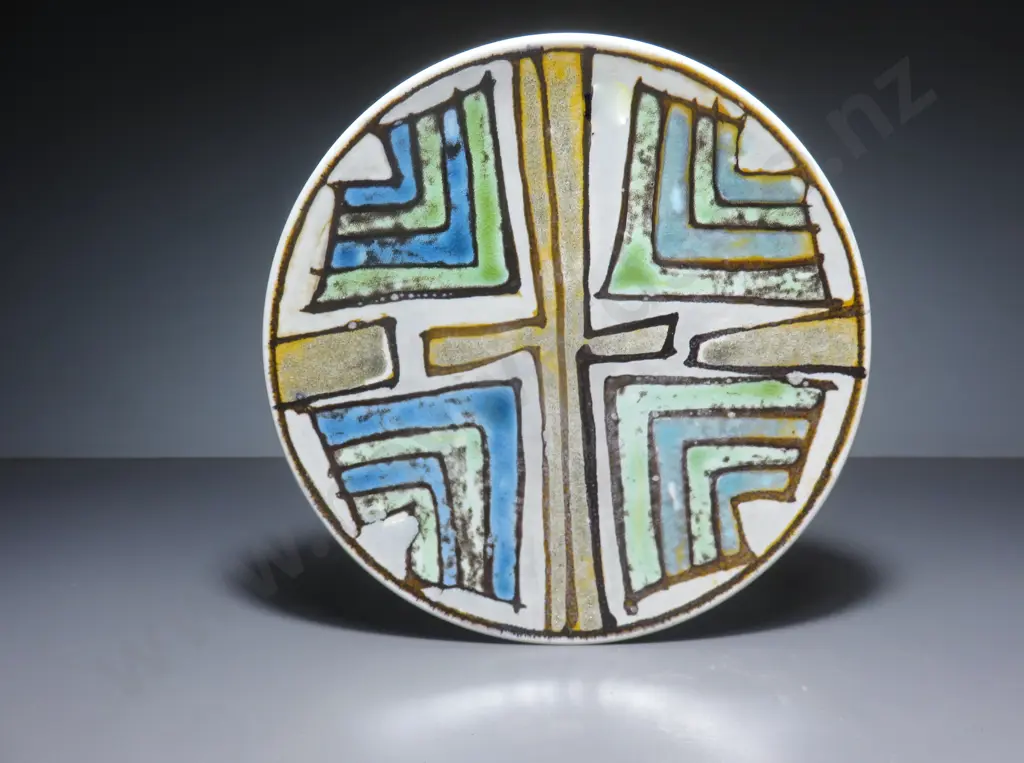 Early Poole pottery Delphis plate from the studios craft section Image 1++