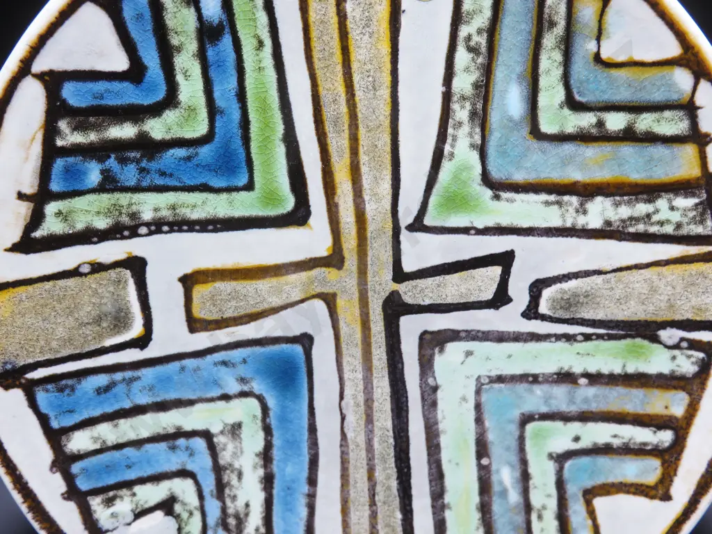 Early Poole pottery Delphis plate from the studios craft section Image 1++