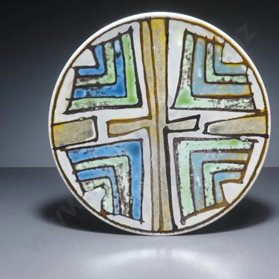 Early Poole pottery Delphis plate from the studios craft section