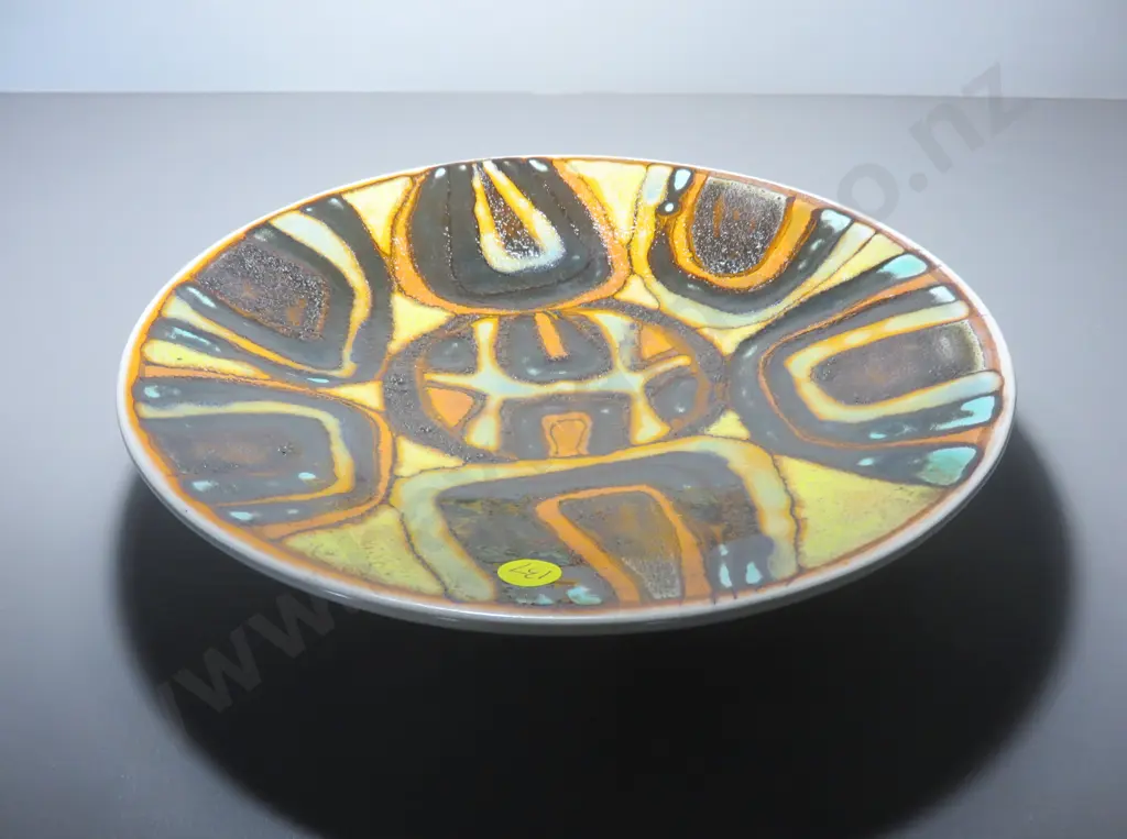 Important early Poole pottery Delphis Charger Image 1++