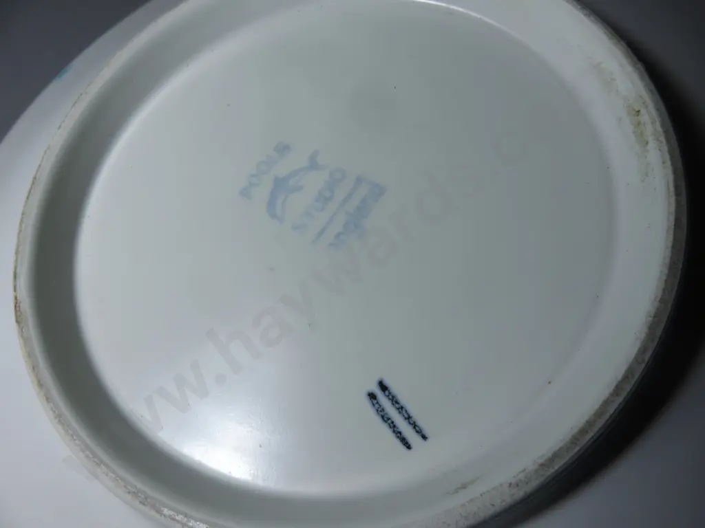 Important early Poole pottery Delphis Charger Image 1++