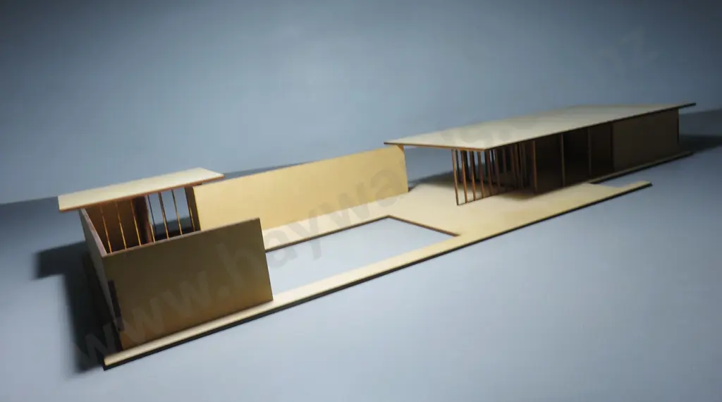 Exact Scale MDF model of the Iconic Barcelona Pavilion Image 1++