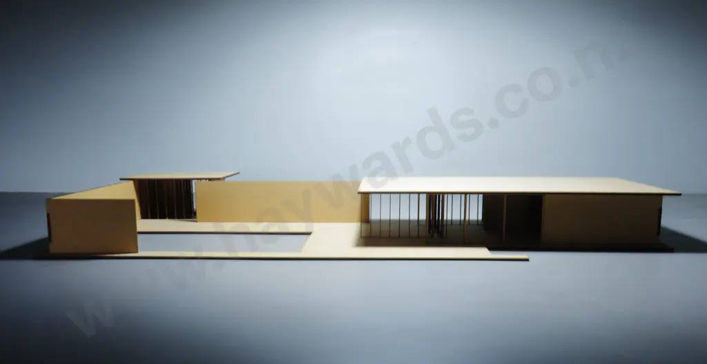 Exact Scale MDF model of the Iconic Barcelona Pavilion Image 1++