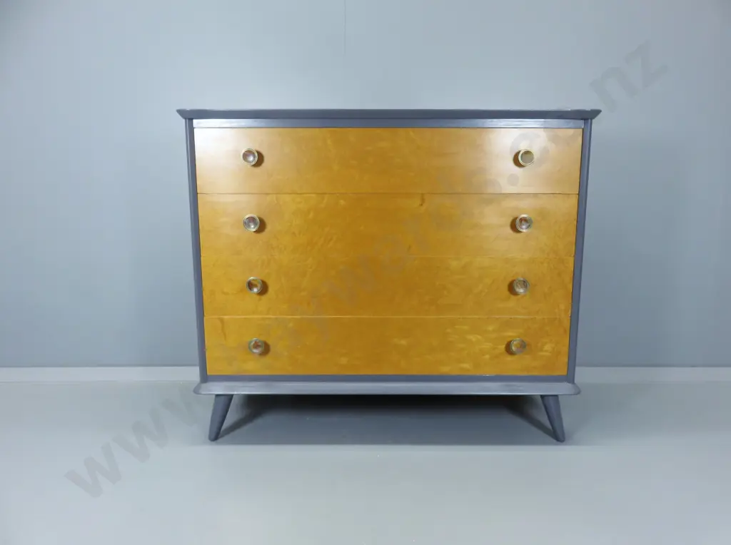 Set of mid-century drawers with Maple veneer fronts Image 1++