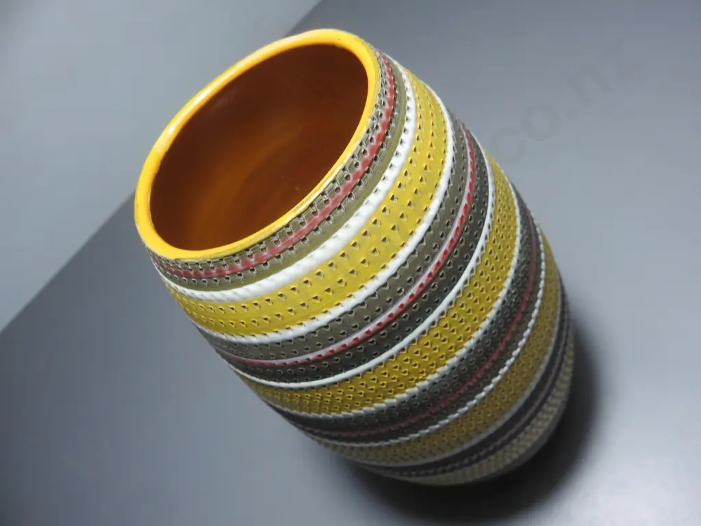 Handsome mid-century Italian Fratelli Fanciullacci cylindrical vase Image 1++