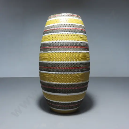 Handsome mid-century Italian Fratelli Fanciullacci cylindrical vase