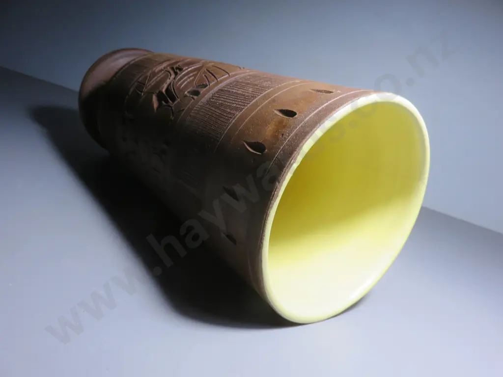 Tall Aldo Londi for Bitossi of Italy cylindrical Vase Image 1++