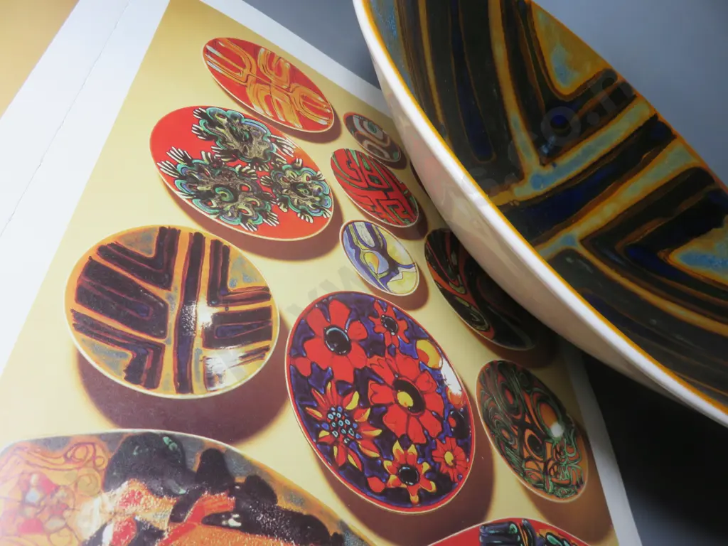 Important early Poole pottery Delphis Bowl Image 1++