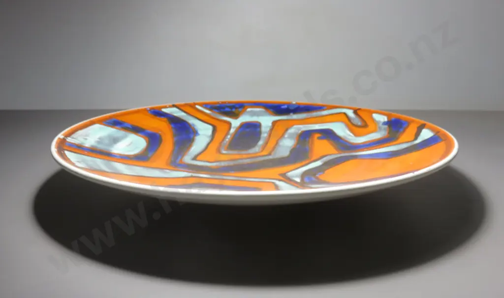 Large early abstract Poole pottery Charger from the studios Delphis range Image 1++