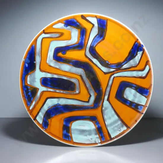 Large early abstract Poole pottery Charger from the studios Delphis range