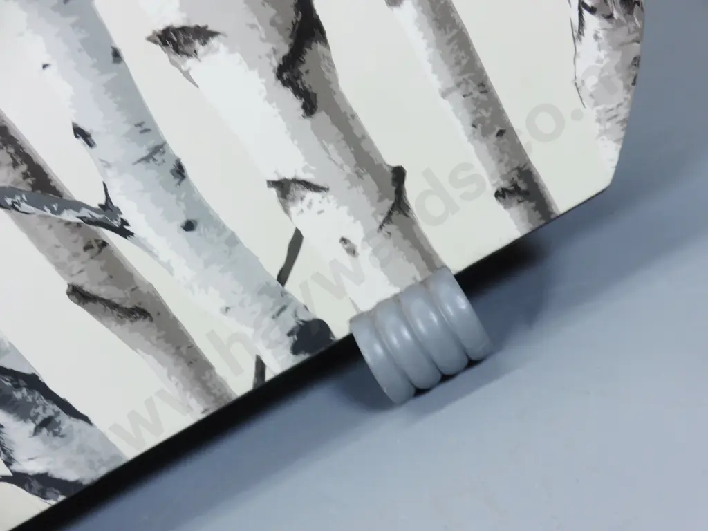 Upcycled Art Deco Ottoman with Silver Birch Decoration Image 1++