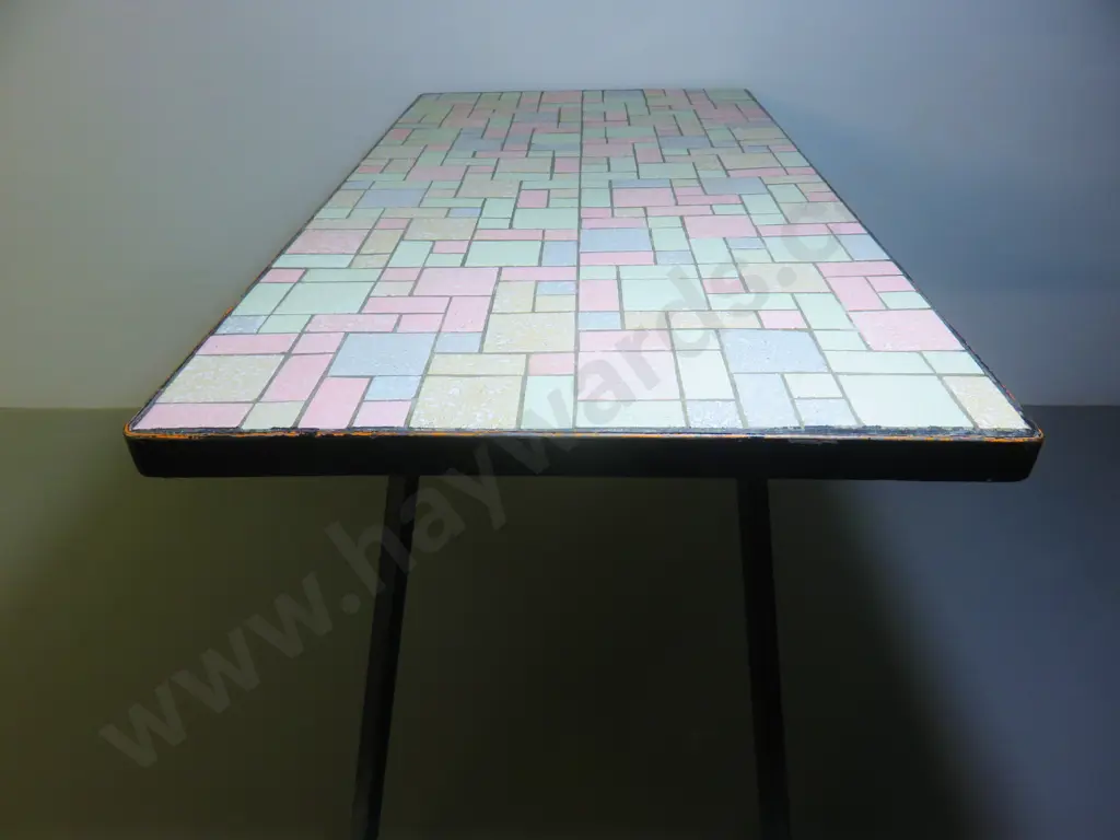 Mid-century New Zealand tile topped coffee table attributed to John Crichton Image 1++