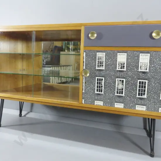 Mid-century credenza stood on original “Hair Pin” legs