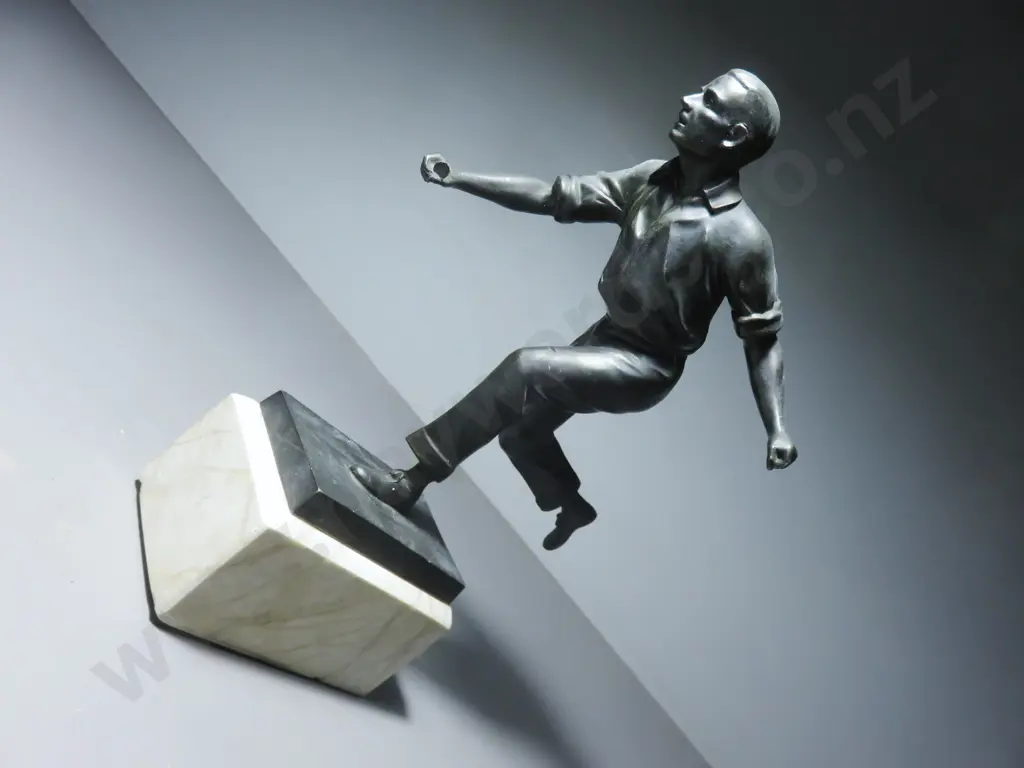 1930 French art deco spelter Tennis Player Image 1++