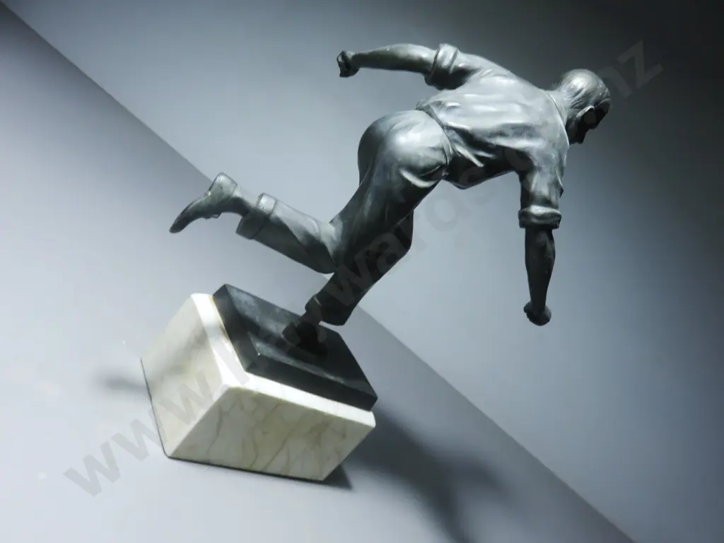 1930 French art deco spelter Tennis Player Image 1++