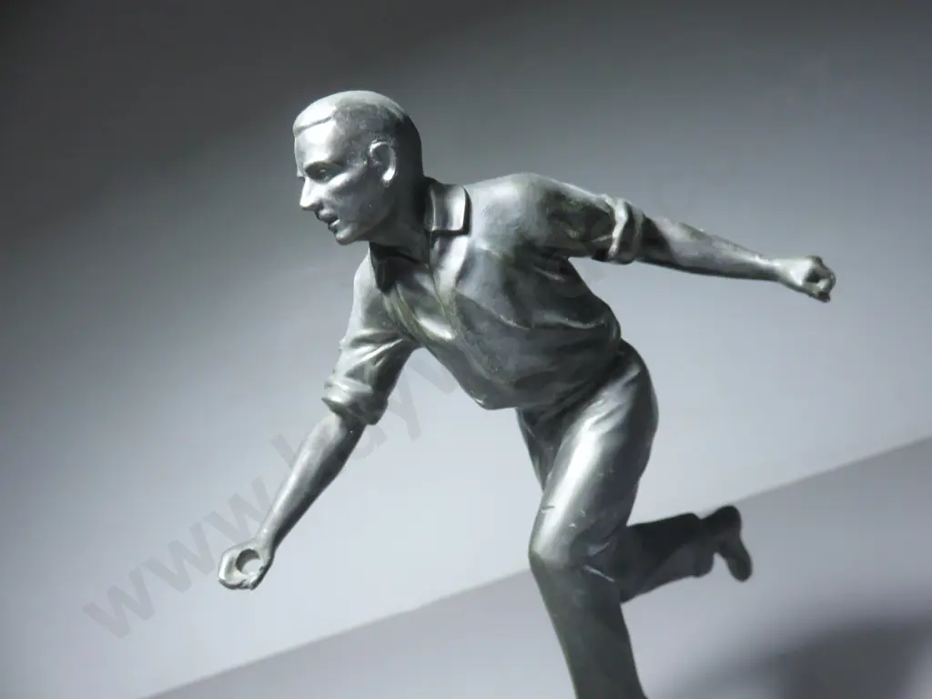 1930 French art deco spelter Tennis Player Image 1++