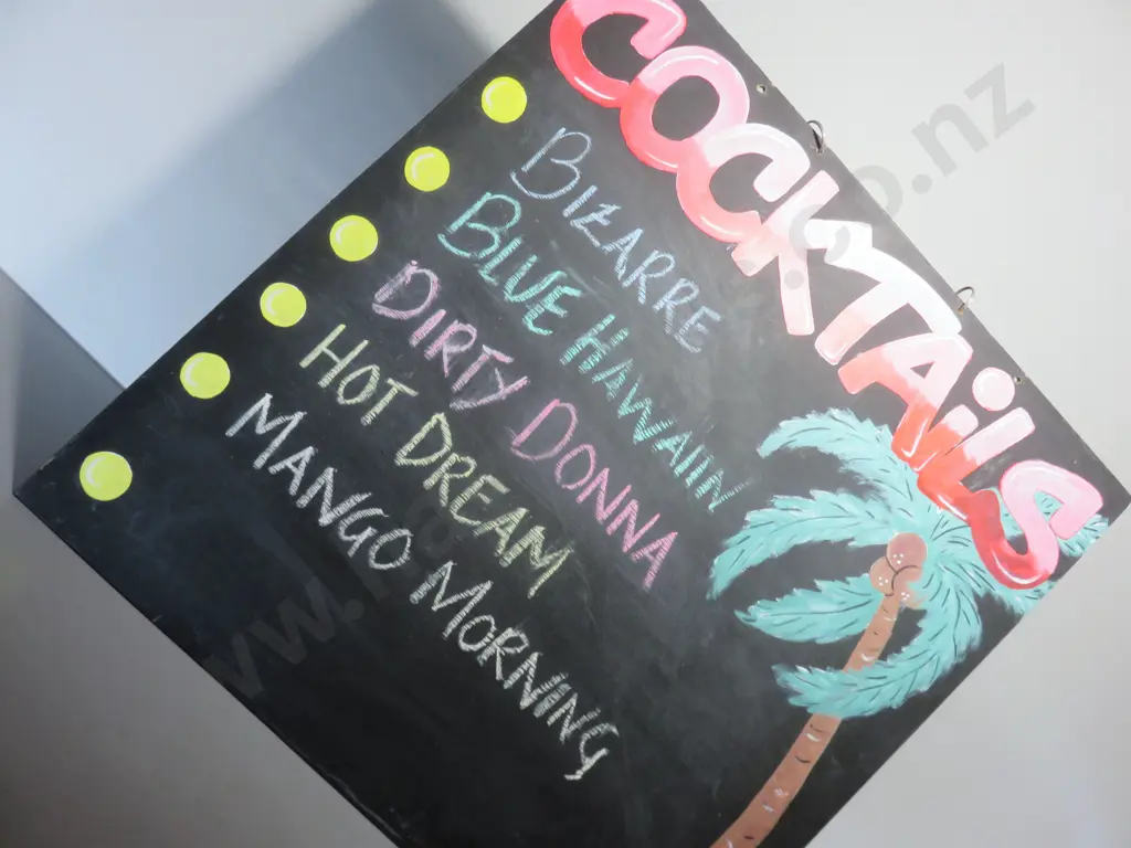 Square Cocktails Blackboard Image 1++