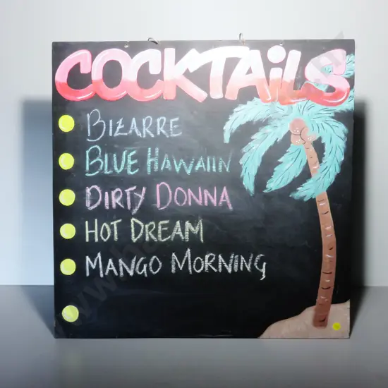 Square Cocktails Blackboard