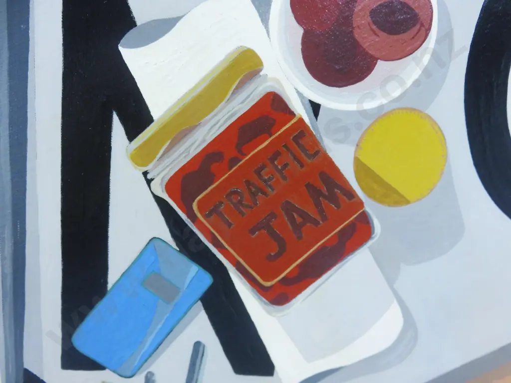 Original acrylic on Stretched canvas Modern Still Life Image 1++