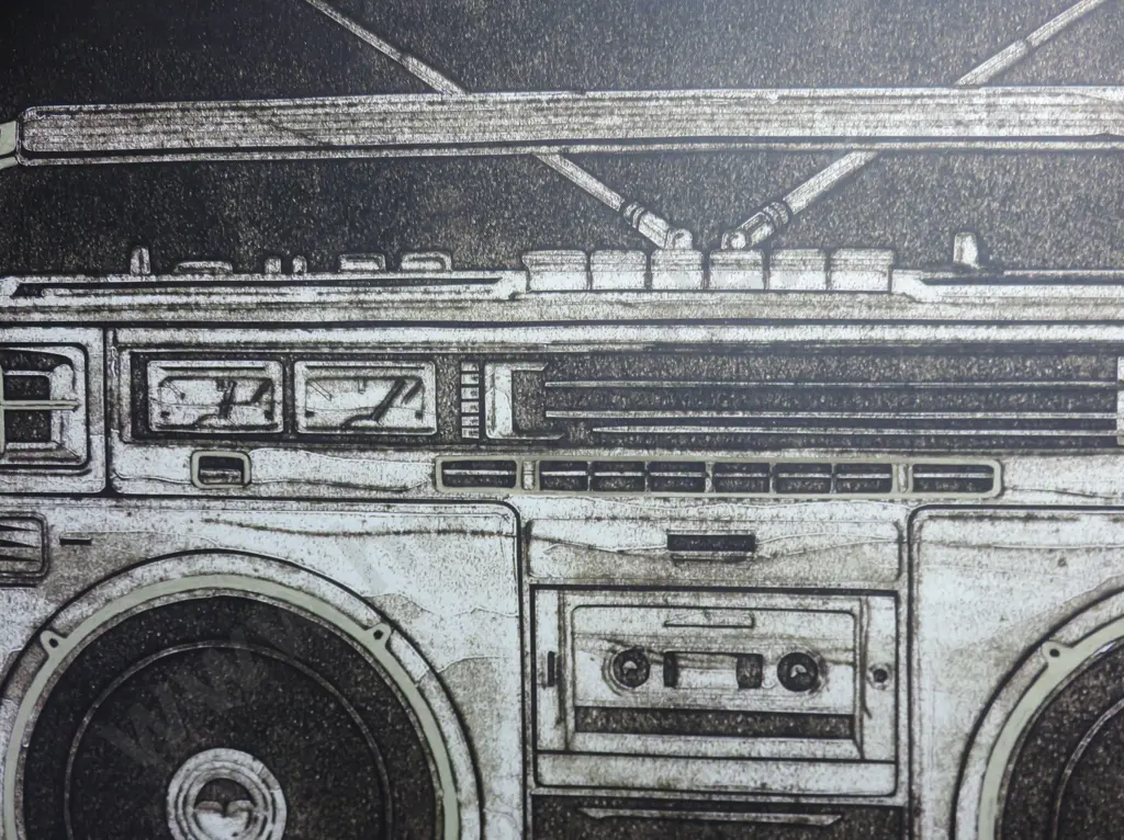 Stretched canvas over timber frame Vintage radio picture Image 1++