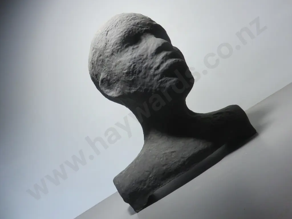 Early “Op Art” black male Polystyrene Head Image 1++