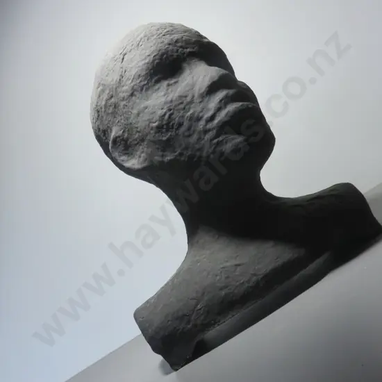Early “Op Art” black male Polystyrene Head
