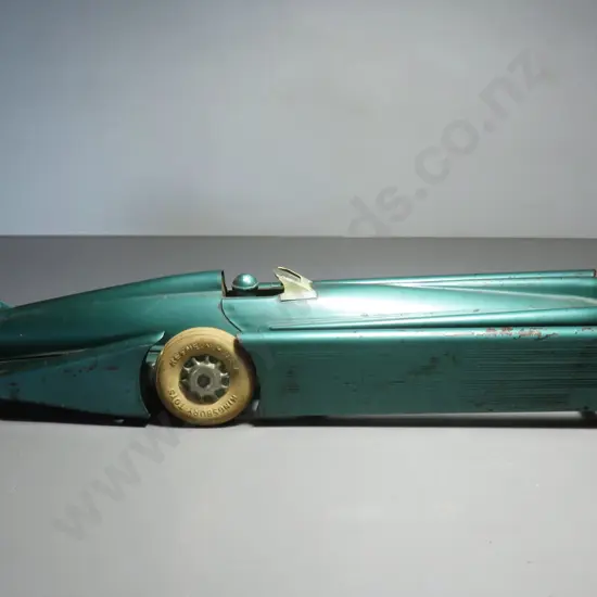 Large early tin plate wind up vintage race car