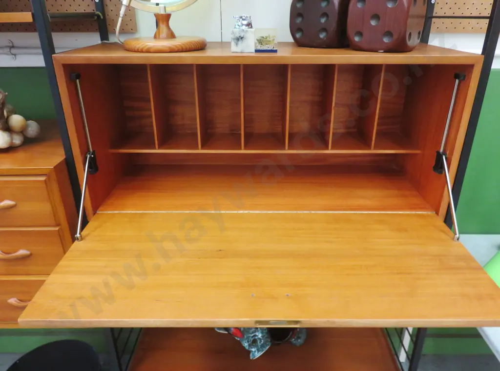 Vintage Robert Heal for Staples teak modular 'Ladderax' shelving system Image 1++