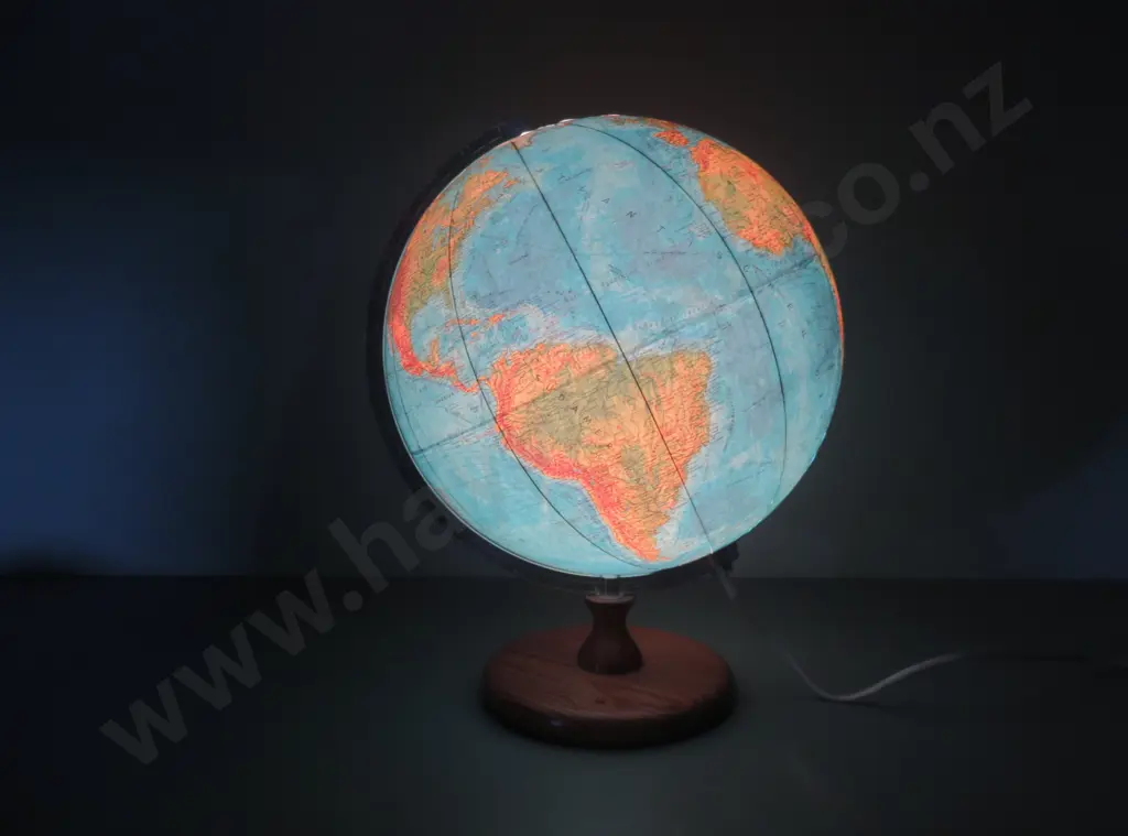 Vintage German World Globe Light Image 1++