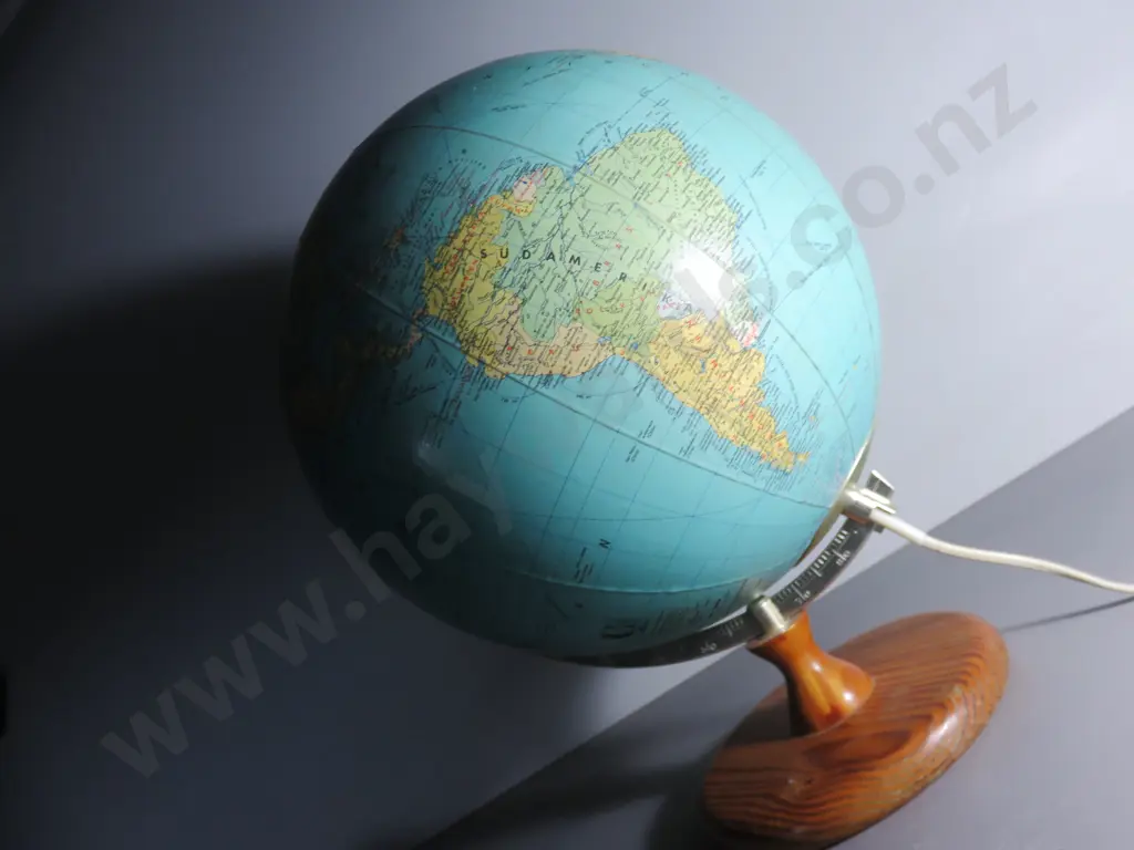 Vintage German World Globe Light Image 1++