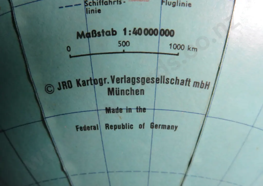 Vintage German World Globe Light Image 1++