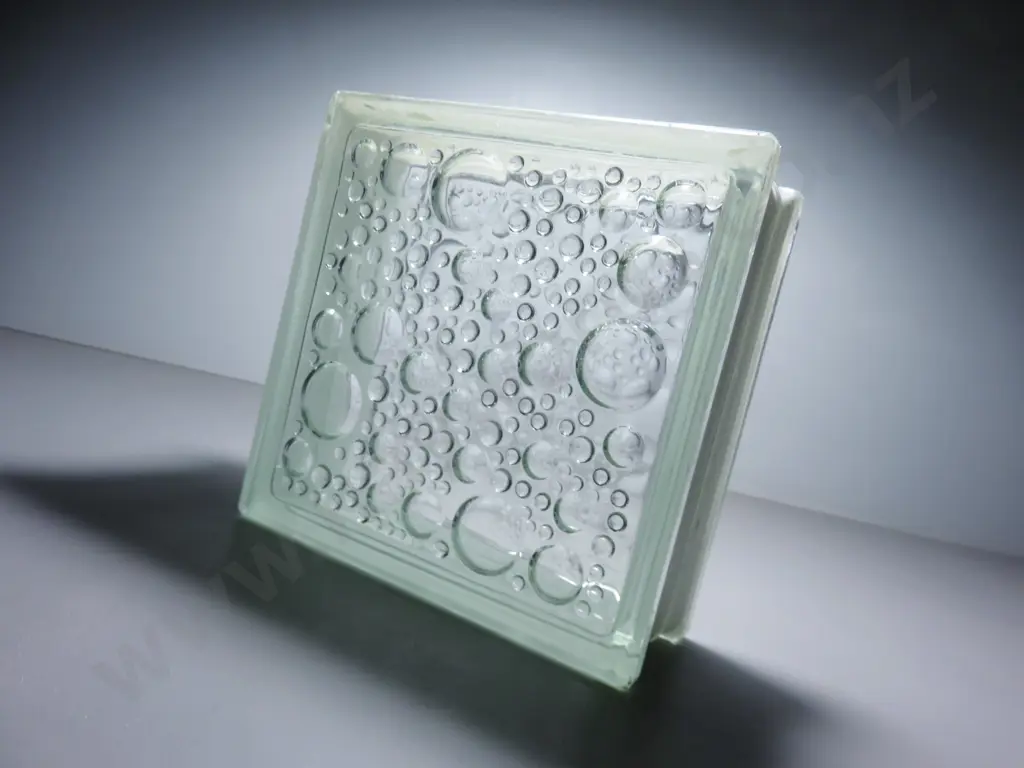 Op Art German glass bubble filled brick Image 1++