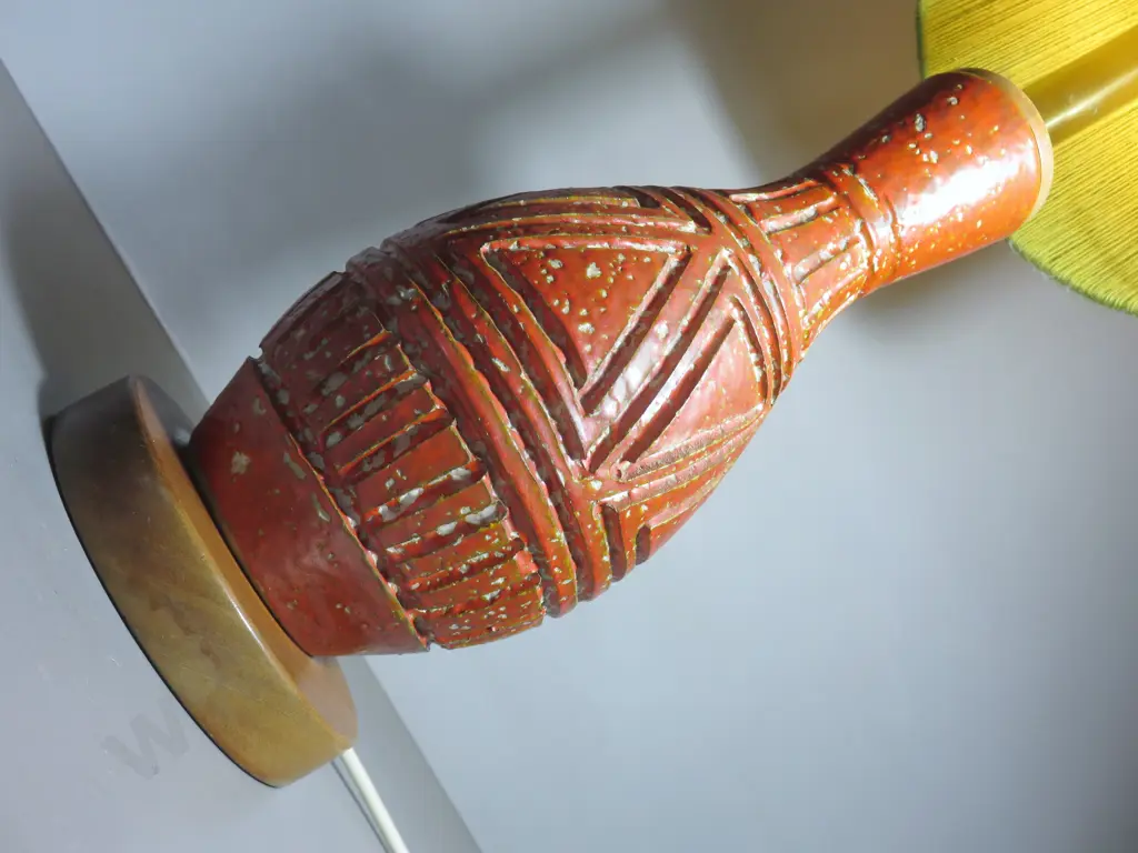 Striking oversized Italian mid-century pedestal lamp Image 1++