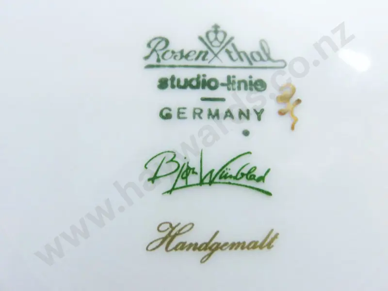 Rosenthal of Germany porcelain wall charger by acclaimed Danish artist Bjorn Wiinblad Image 1++