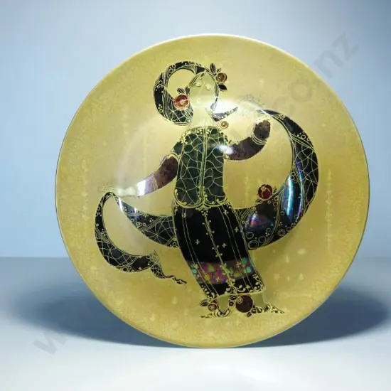 Rosenthal of Germany porcelain wall charger by acclaimed Danish artist Bjorn Wiinblad
