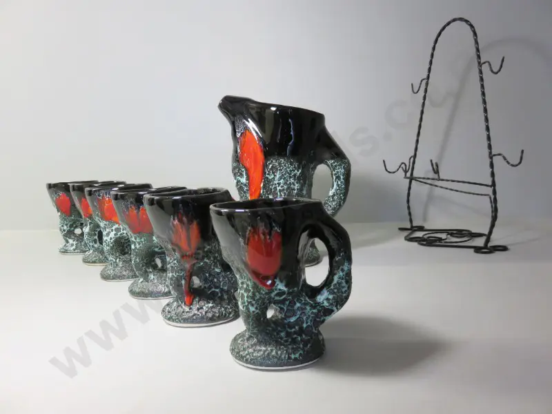 Mid-century pottery drinks service from the southern French region of Vallauris Image 1++