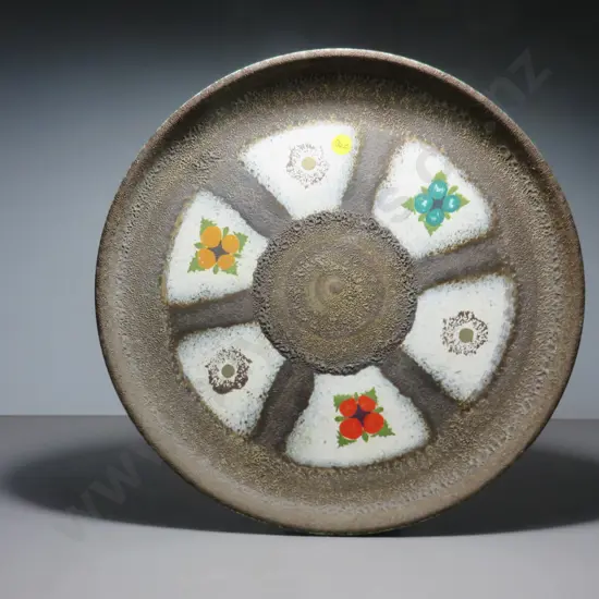 Large decorative West German Open pottery bowl