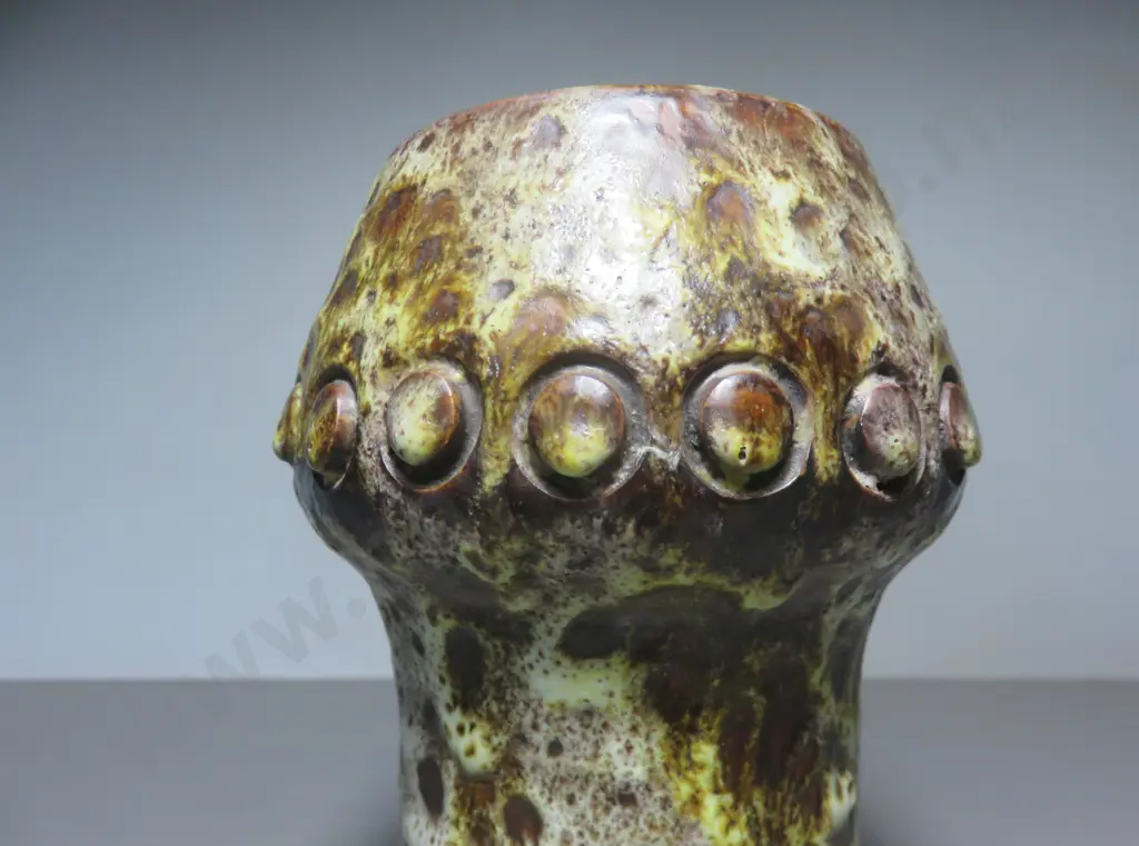 Mid-century Italian Alvino Bagni of Italy Brutalist Vase Image 1++