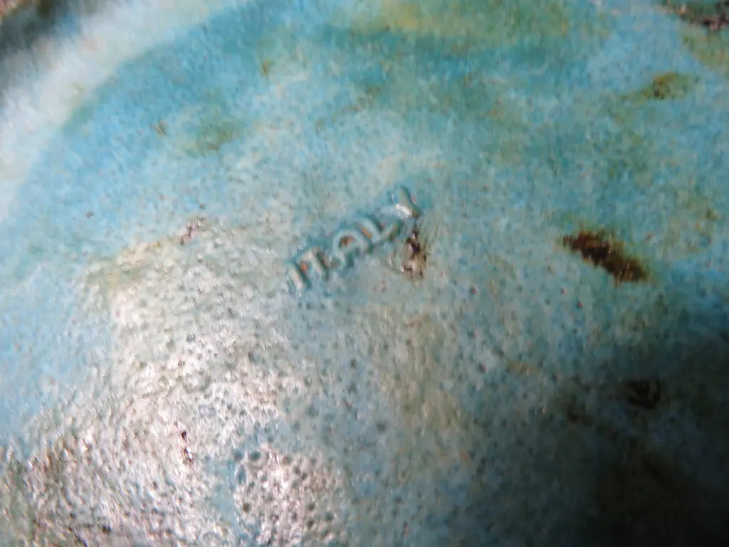 Brutalist mid-century Italian Alvino Bagni pottery ashtray Image 1++