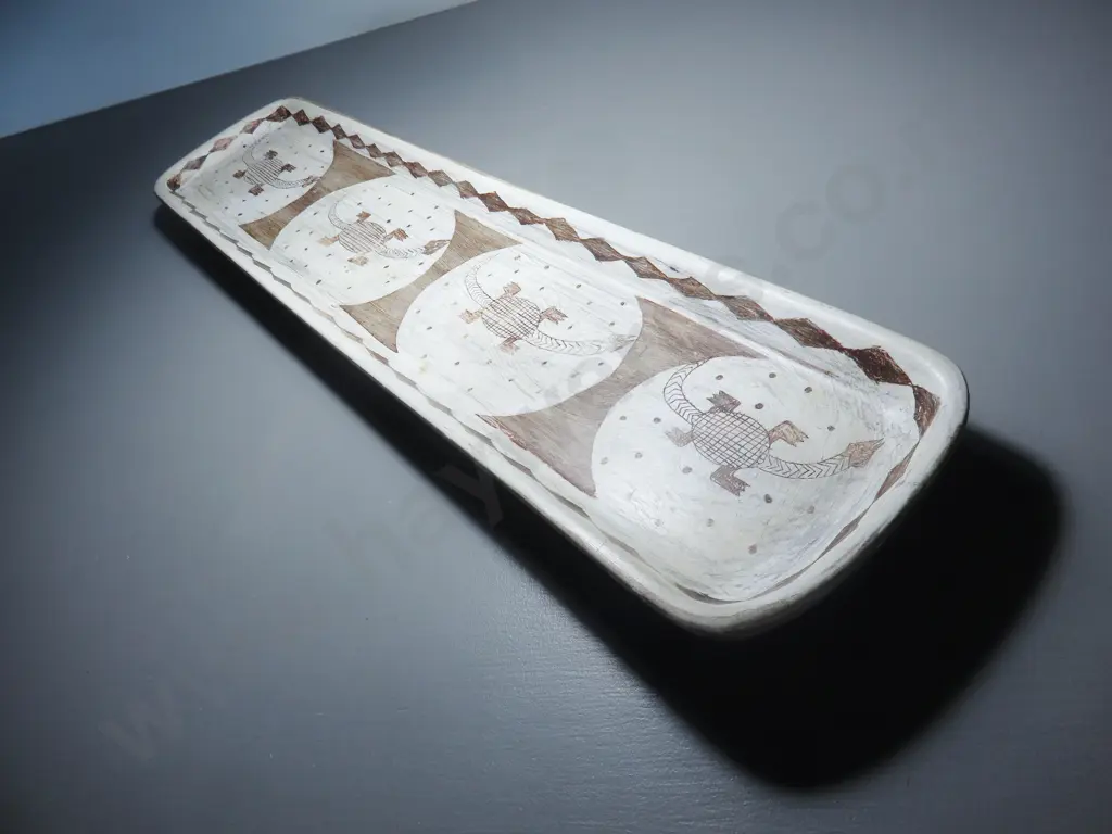 Elongated mid-century pottery platter Image 1++