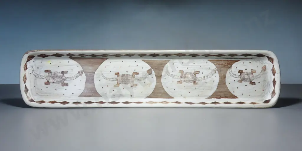 Elongated mid-century pottery platter Image 1++