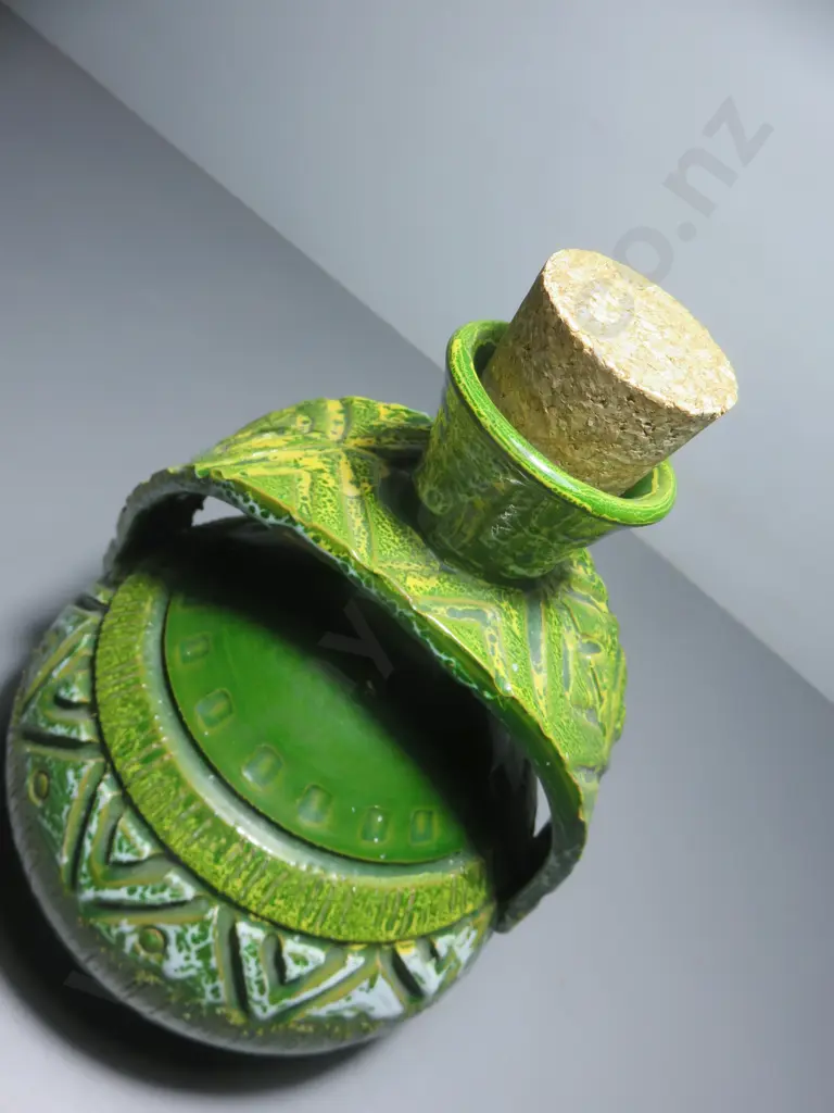 Handsome heavily carved mid-century Italian Vase / Carafe Image 1++