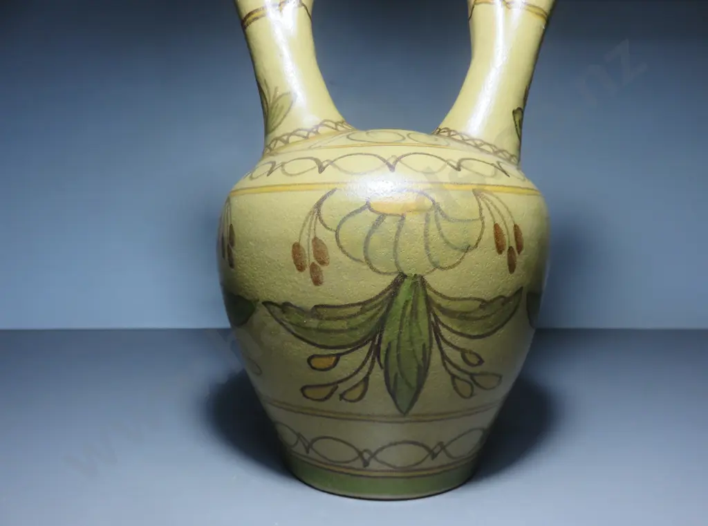 Vintage double spout Mediterranean pottery vessel Image 1++