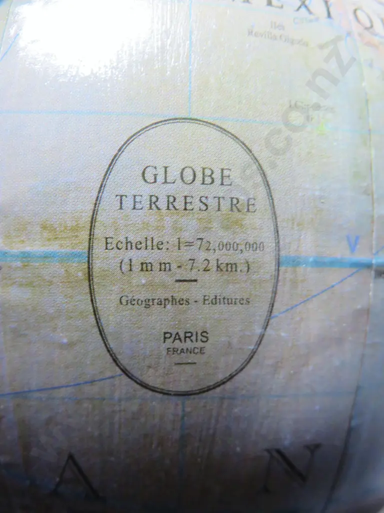 Vintage Art Deco Terrestrial World Globe Image 1++