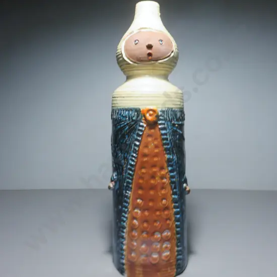 Oversized vintage studio potted figural vase