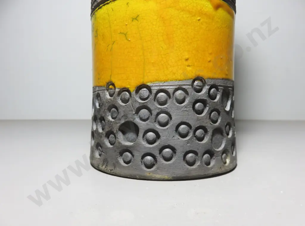 Oversized vintage studio potted cylindrical vase Image 1++